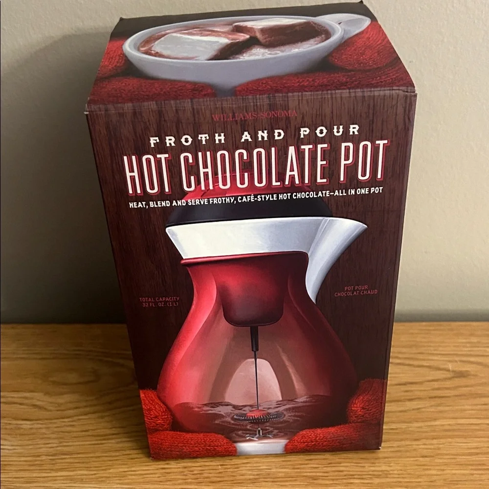 Williams - Sonoma Froth & Pour Hot Chocolate Pot (Red) 32 oz. FROTH
